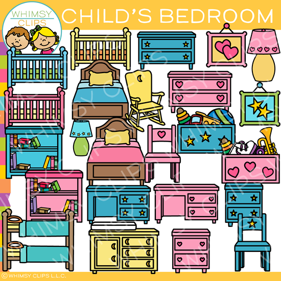 Child's Bedroom Clip Art