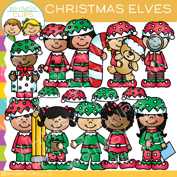 Christmas Elves Clip Art