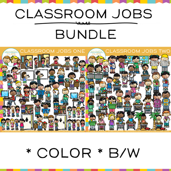 Classroom Jobs Clip Art Bundle