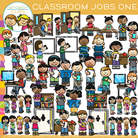 Classroom Jobs Clip Art - Set One