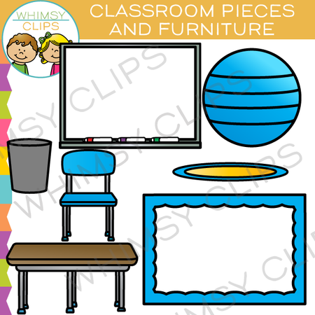Classroom Pieces and Furniture Clip Art