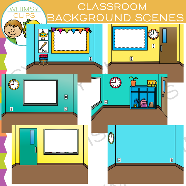 Classroom Background Scenes Clip Art