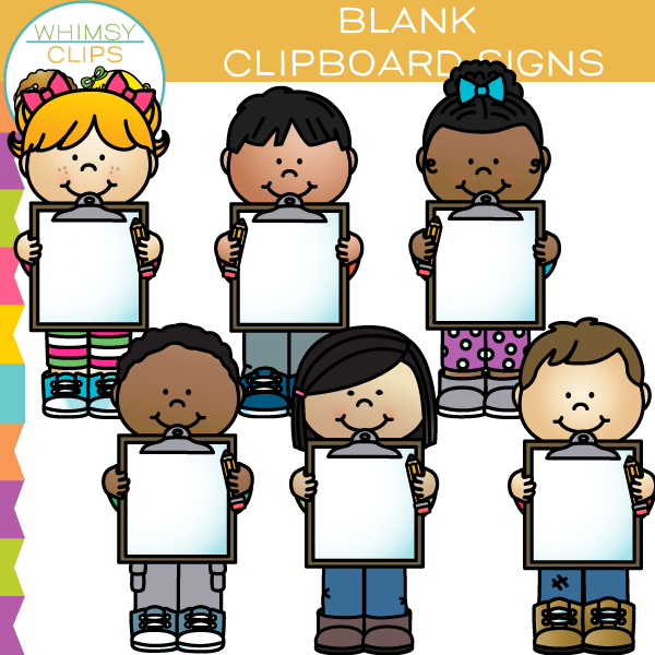 Blank Clipboard Signs Clip Art