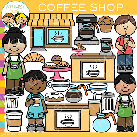 Kids Coffee Shop Clip Art