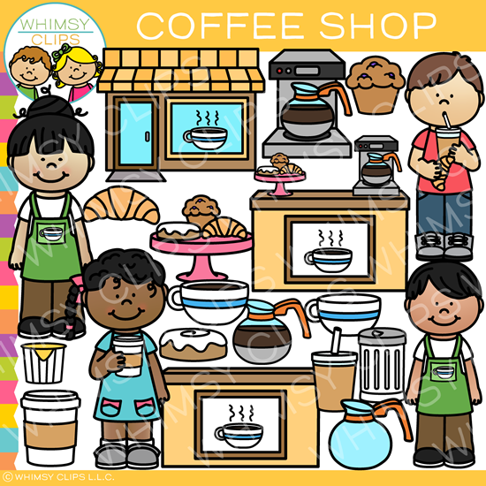 Kids Coffee Shop Clip Art