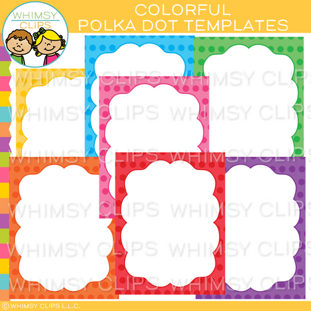 Colorful Polka Dot Templates
