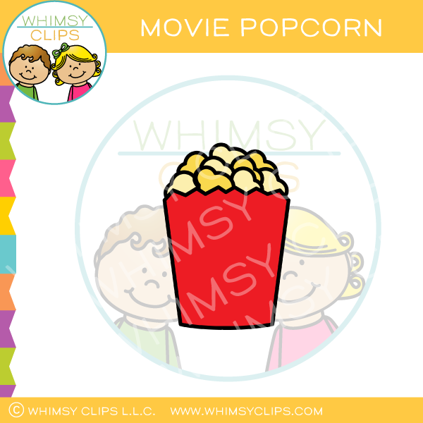 Container Of Movie Popcorn Clip Art