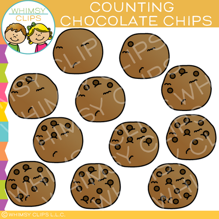 Chocolate Chip Counting Clip Art