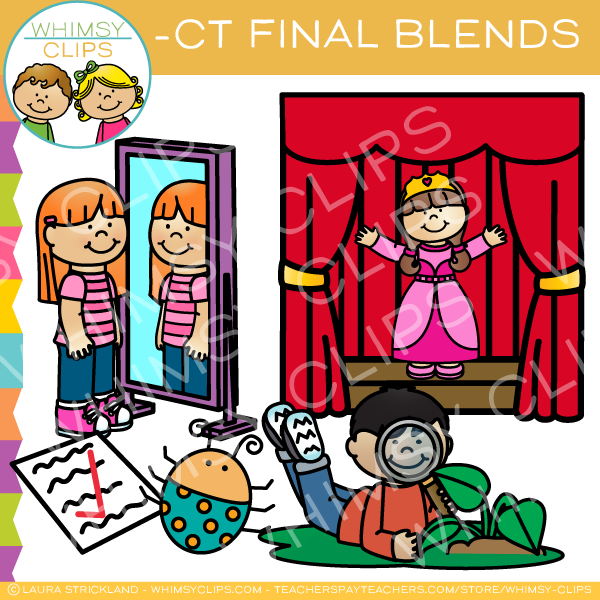 Ending Blends Clip Art - CT Words