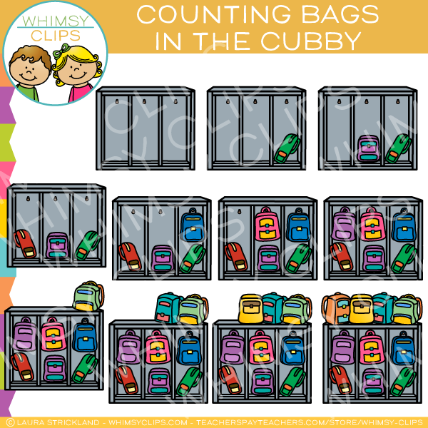 Backpack Counting Clip Art