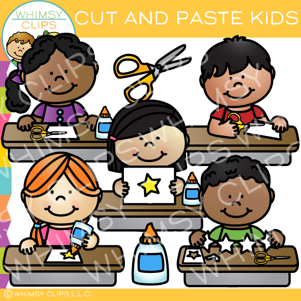 Cut and Paste Kids Clip Art