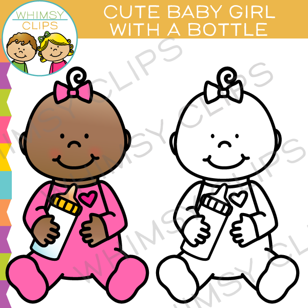 Cute Baby Girl with a Bottle