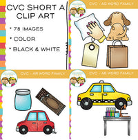 CVC Clip Art - Short A Word Family 