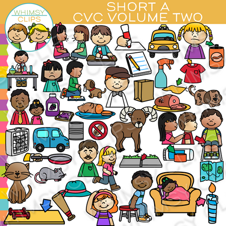 CVC Short A Vowel Clip Art
