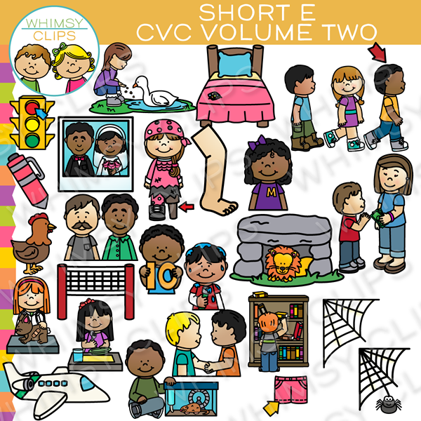 Short E CVC Clip Art