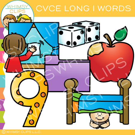 CVCe Long I Words Clip Art