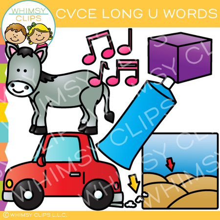 CVCe Long U Words Clip Art