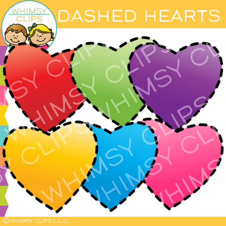 Free Dashed Hears Clip Art