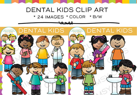 Dental Kids Clip Art