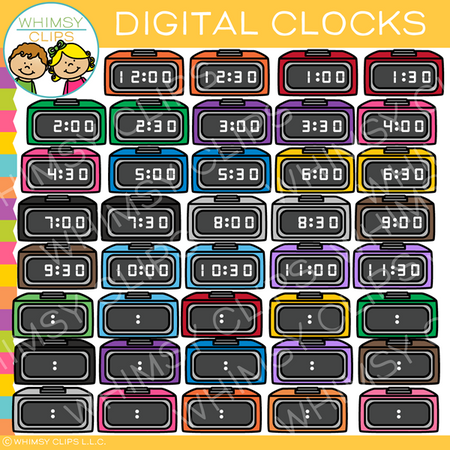 Digital Clock Clip Art