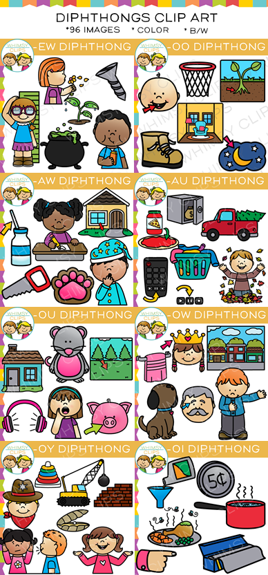 Diphthong Clip Art Bundle