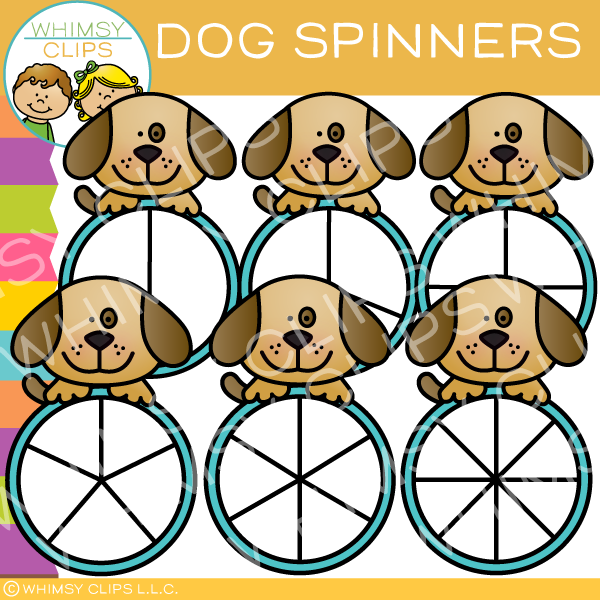 Dog Spinners Clip Art