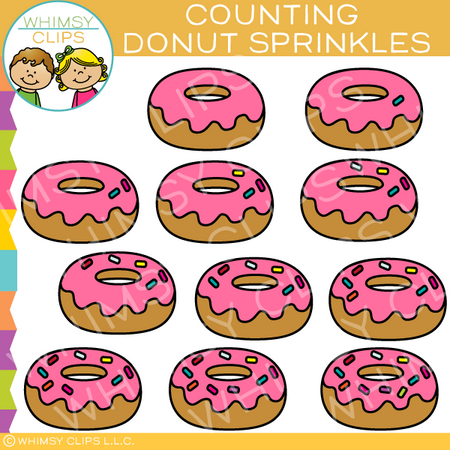 Donut Sprinkle Counting Clip Art Whimsy Clips