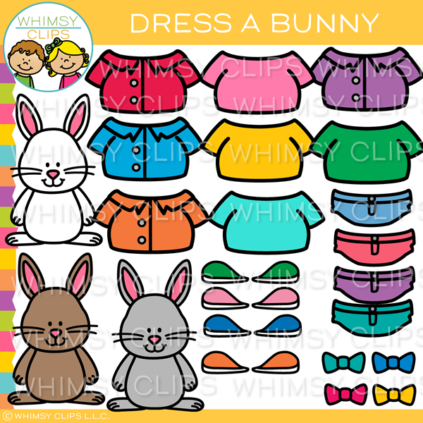 Dress a Bunny Clip Art