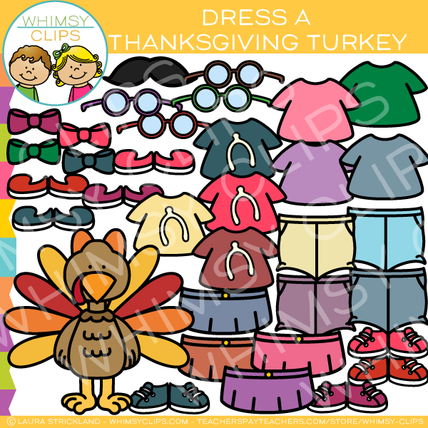 Dress a Thanksgiving Turkey Clip Art
