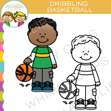 Dribbling Basketball Clip Art