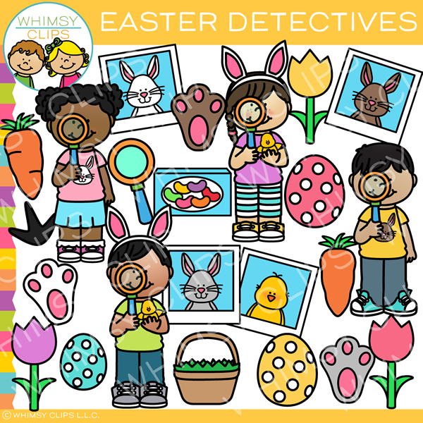 Easter Detectives Clip Art