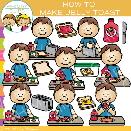 Jelly Toast Breakfast Clip Art