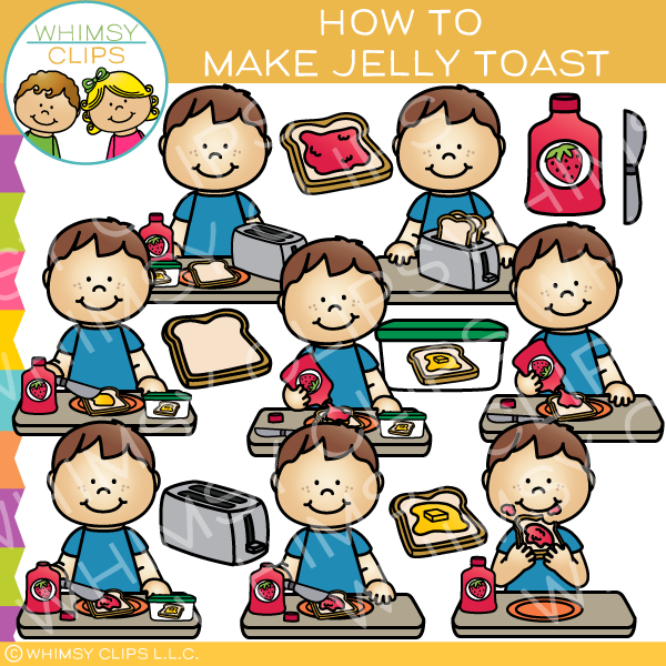 Jelly Toast Breakfast Clip Art