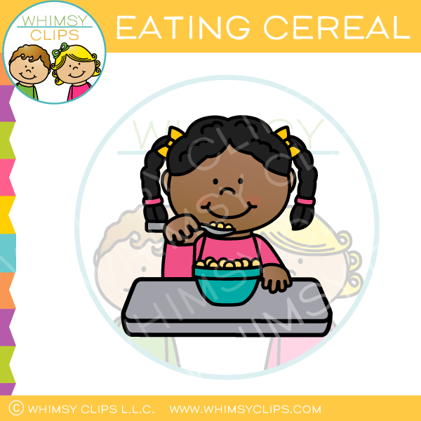 Eating Cereal Clip Art