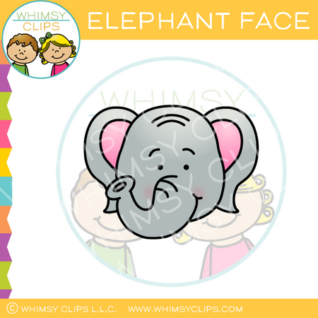 Elephant Face Clip Art
