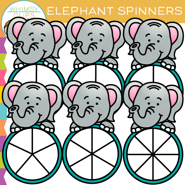 Elephant Spinners Clip Art