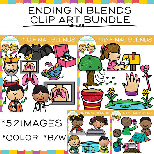 Ending N Blends Clip Art