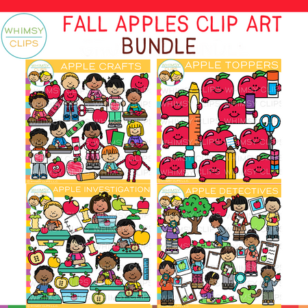 Fall Apples Clip Art Bundle