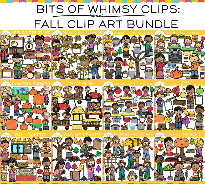 Whimsy Clips Paper Bits of Whimsy Clips: Fall Clip Art Bundle, Images & Illustrations ...