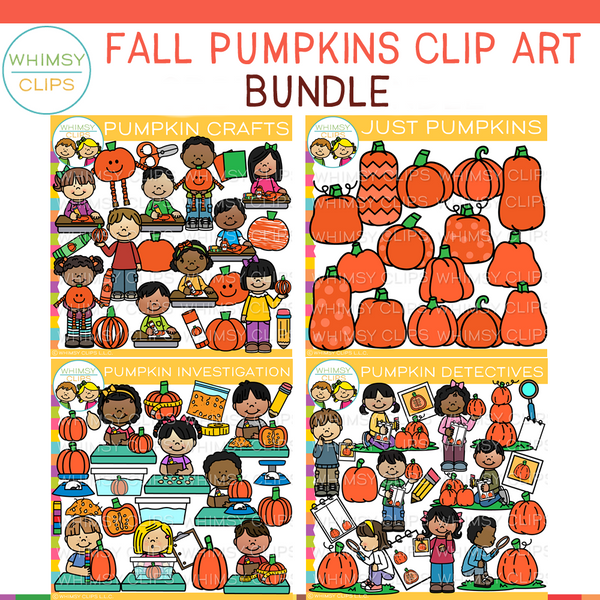 Fall Pumpkins Clip Art Bundle