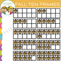 Fall Ten Frames Clip Art