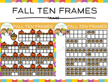 Fall Ten Frames Clip Art