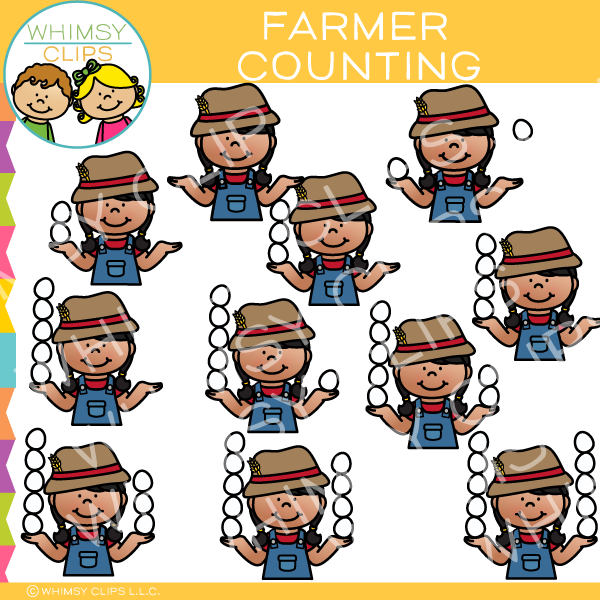 Farmer Counting Clip Art