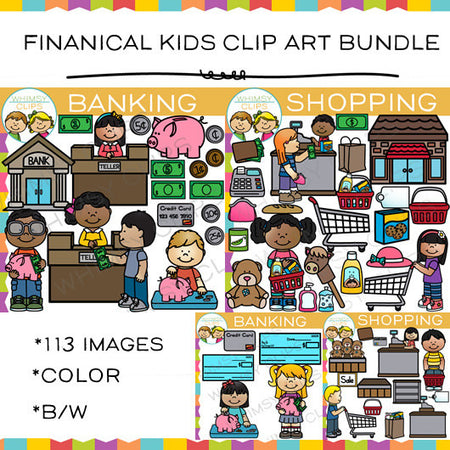 Financial Kids Clip Art