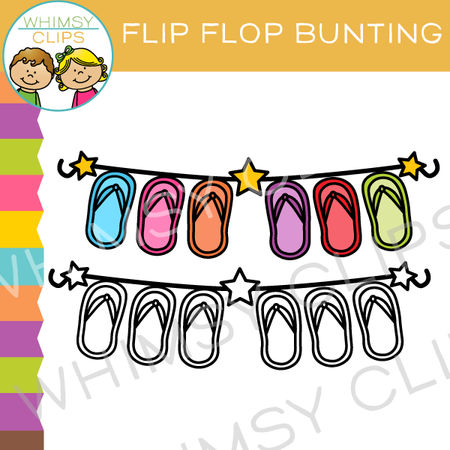 Flip Flop Bunting Clip Art