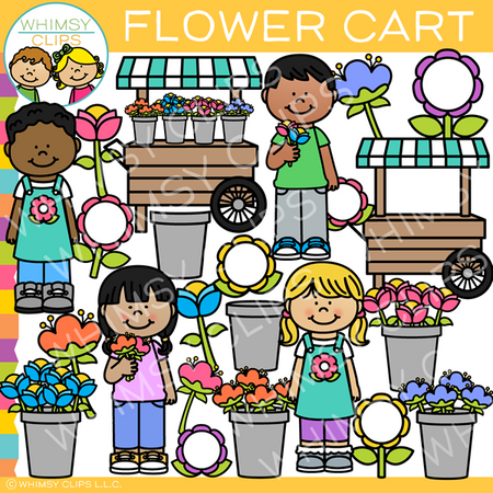 Flower Cart Clip Art