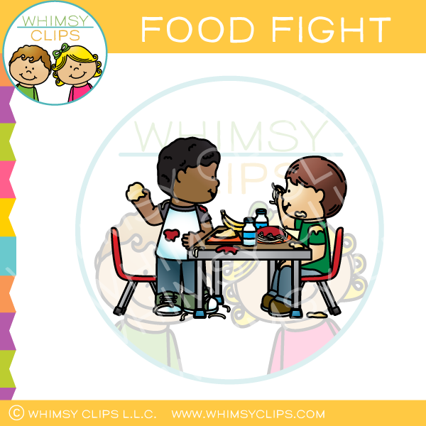 Food Fight Clip Art