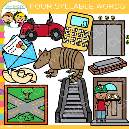 Four Syllable Words Clip Art