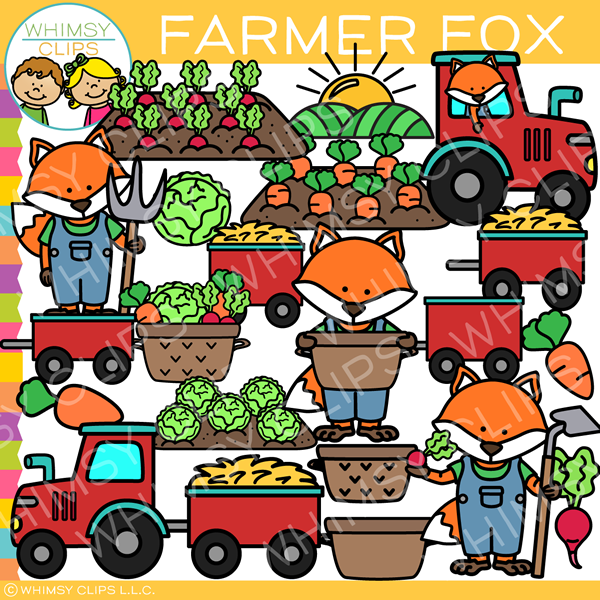 Fox Farmer Clip Art