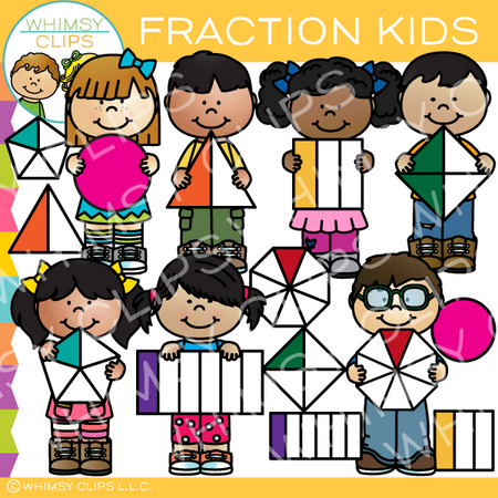 Fun Fraction Pictures Clip Art Part Cartoon Fractions Math Stock